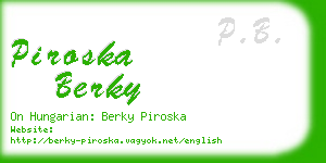 piroska berky business card